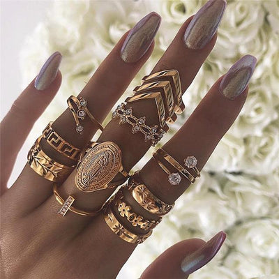 13-Piece Medallion Ring Set
