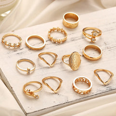 13-Piece Medallion Ring Set
