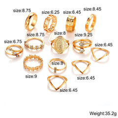 13-Piece Medallion Ring Set